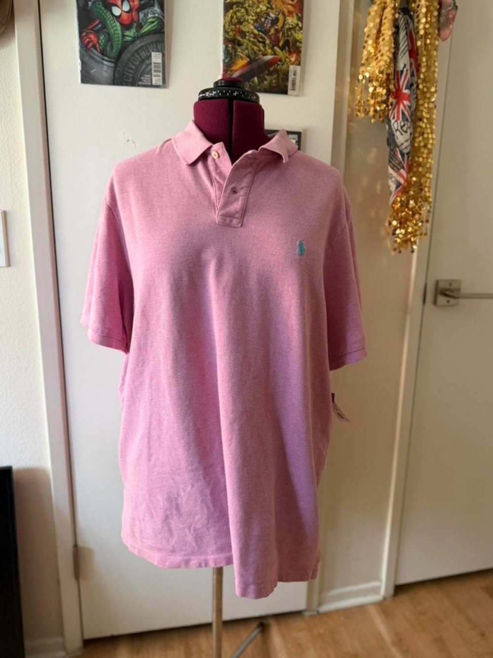 Vintage pink Polo Ralph Lauren short sleeve polo shirt